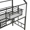 NicBex Twin Size Bunk Bed Classic House Shape Metal Frame Bed Frame Loft Bed with Storage Stairs and Guardrails, No Box Spring Required - 4 of 4