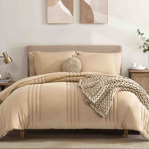 BAGOKIE 7 Pieces Bed in a Bag Comforter Set for All Season - 1 of 4