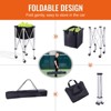 VEVOR Foldable Tennis Ball Hopper, Holds 150 Tennis Balls, Lightweight Aluminum Alloy Tennis Ball Basket Cart with Wheels, Black+Silver - 4 of 4