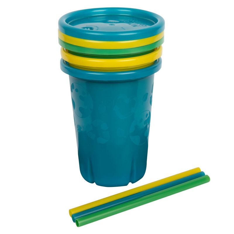 The First Years GreenGrown Reusable Spill-Proof Straw Toddler Cups - Blue - 3pk/10oz, 3 of 10