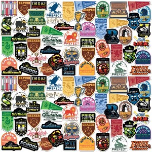 Harry Potter Quidditch Badge 100ct Vinyl Large Deluxe Stickers Variety Pack - 1 of 4