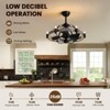 27" Farmhouse Ceiling Fan with Light & Remote Control, age Chandelier Fan with 3 Downrods,3 Color Options, - 2 of 4