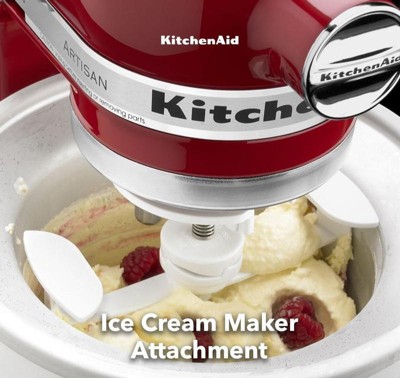 Ice Cream Attachment for Kitchenaid - 2 Quart Frozen Ice Cream & Sorbet  Gelato Maker for Kitchenaid Ice Cream Maker Attachment Compatible 4.5 Qt  and