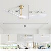 60" Janet White Direct Current Fan,Modern ABS Ceiling Fan With Remote Reversible DC Motor And 3 Blades -The Pop Home - 4 of 4