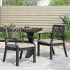 Waterford 2pk Outdoor Aluminum Dining Chairs - Antique Black/Light Beige - Christopher Knight Home: UV & Water-Resistant Patio Furniture - 2 of 4