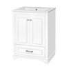JUJABU 24'' Modern Freestanding Bathroom Vanity with Ceramic Sink and Soft-Close Doors, Silver Handles - 2 of 4