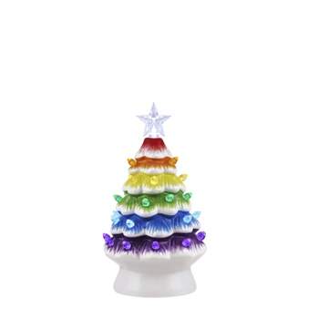 Mr. Christmas 7.5" Nostalgic Ceramic LED Rainbow Christmas Tree