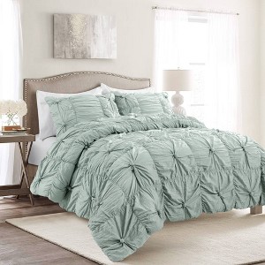 Lush Decor King 3pc Bella Comforter & Sham Set Blue