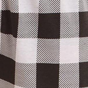 white buffalo plaid jogger
