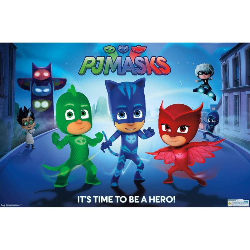 22&#34; x 34&#34; PJ Masks: Its Time To Be A Hero Premium Poster - Trends International, 1 of 5