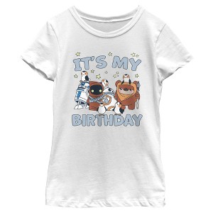 Girl's Star Wars It's My Birthday Friends T-Shirt - 1 of 4
