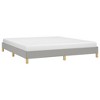 vidaXL Bed Frame Light Gray 72 in.x83.9 in. California King Fabric - 3 of 4