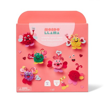 Valentine's Craft Love Bug Poms Kit - Mondo Llama™