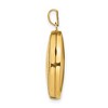 Black Bow Jewelry 14k Yellow Gold 21mm Textured Oval Locket - 2 of 4