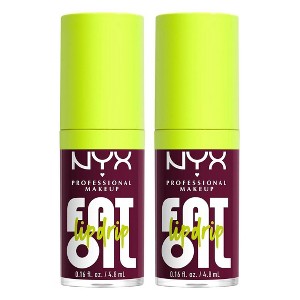 NYX PROFESSIONAL MAKEUP Fat Oil Lip Drip (04 That's Chic  | Deep Berry) Moisturizing Lip Gloss, Vegan Tinted Lip Oil, Up to 12 HR (PACK OF 2) - 1 of 4