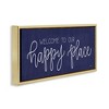 Stupell Industries Welcome Happy Place Black Framed Floater Canvas Wall Art - 3 of 4