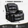 Faux Leather Massage Swivel Rocker Recliner Chair with Vibration Massage, Heat, Rocking Function, Side Pockets, 2 Cup Holders and USB Charge Port - 2 of 4