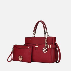 MKF Collection Tenna Vegan Leather Women’s Satchel Bag 2-Piece Set by Mia K - 1 of 4