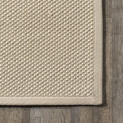 Handmade Natural Wool and Cotton Rectangular Area Rug