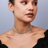 SOHI Women's Crystal Silver Casual Choker Necklace - 4 of 4