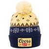 Adult Coors Banquet Beer Snowflakes Knit Cuff Pom Beanie - 2 of 3