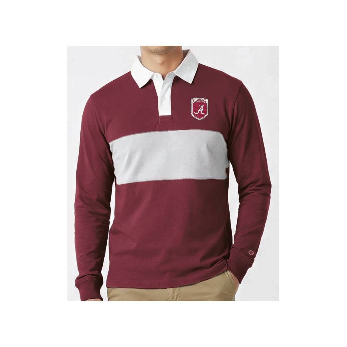 NCAA Alabama Crimson Tide Men's Champion Long Sleeve Polo Shirt - thumbnail 4