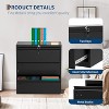 3-Drawer Lateral File Cabinet with Lock ¨C Letter/Legal/A4 Size Filing Cabinet, Heavy-Duty Steel Office Storage with Smooth-Gliding Drawers, Black - 4 of 4