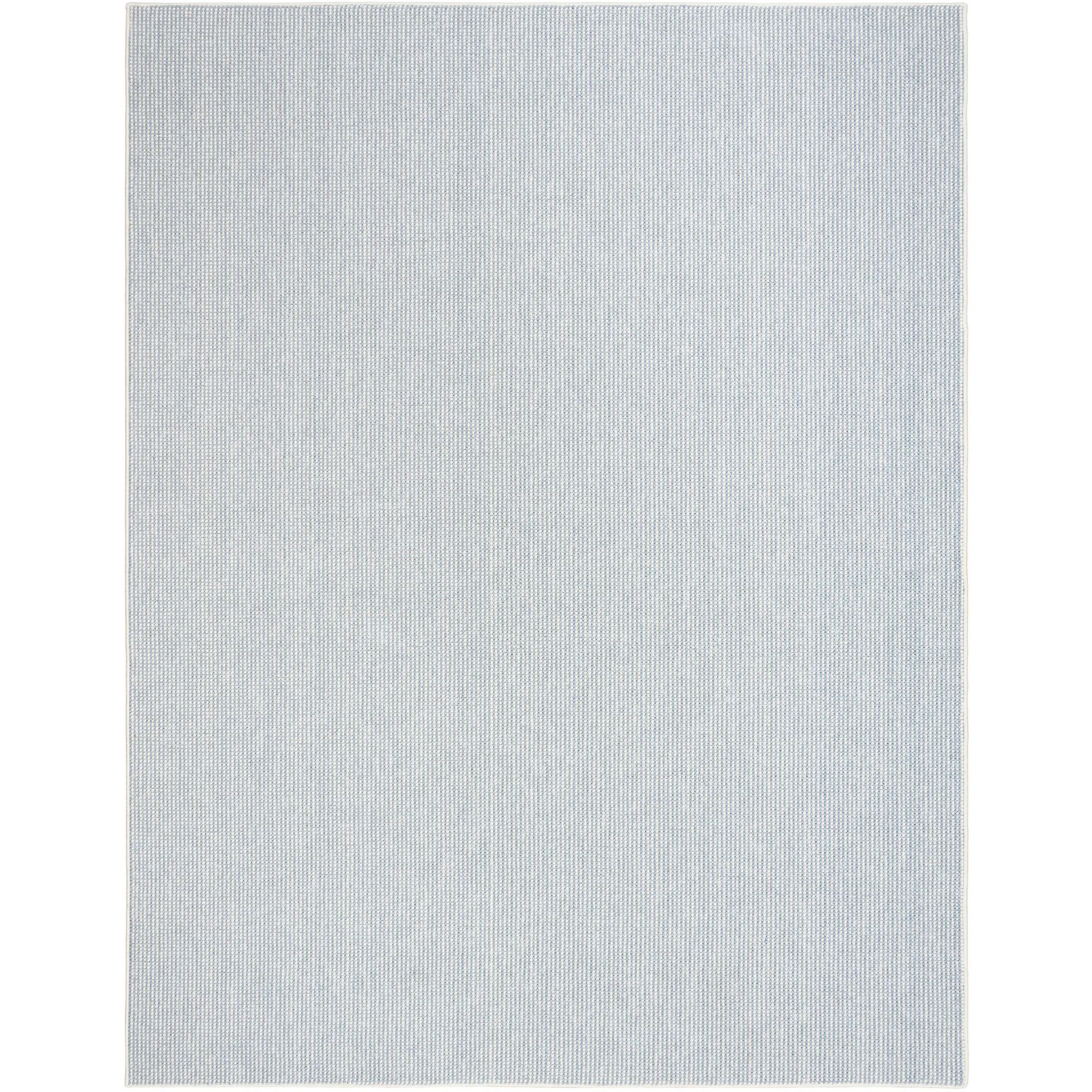 Nourison Textured Home 5'3" x 7' Ivory Blue Farmhouse Indoor Area Rug