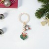 Unique Bargains Christmas Keychain Double Ring Zinc Alloy Colorful 3.15" 1 Pc - 4 of 4