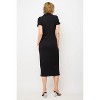 WEST K Womens Megan S/S Ribbed Midi Dress with Collar - 3 of 4