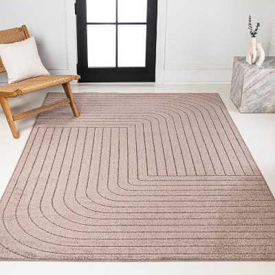 JONATHAN Y Odense High-Low Minimalist Angle Geometric Indoor/Outdoor Area Rug