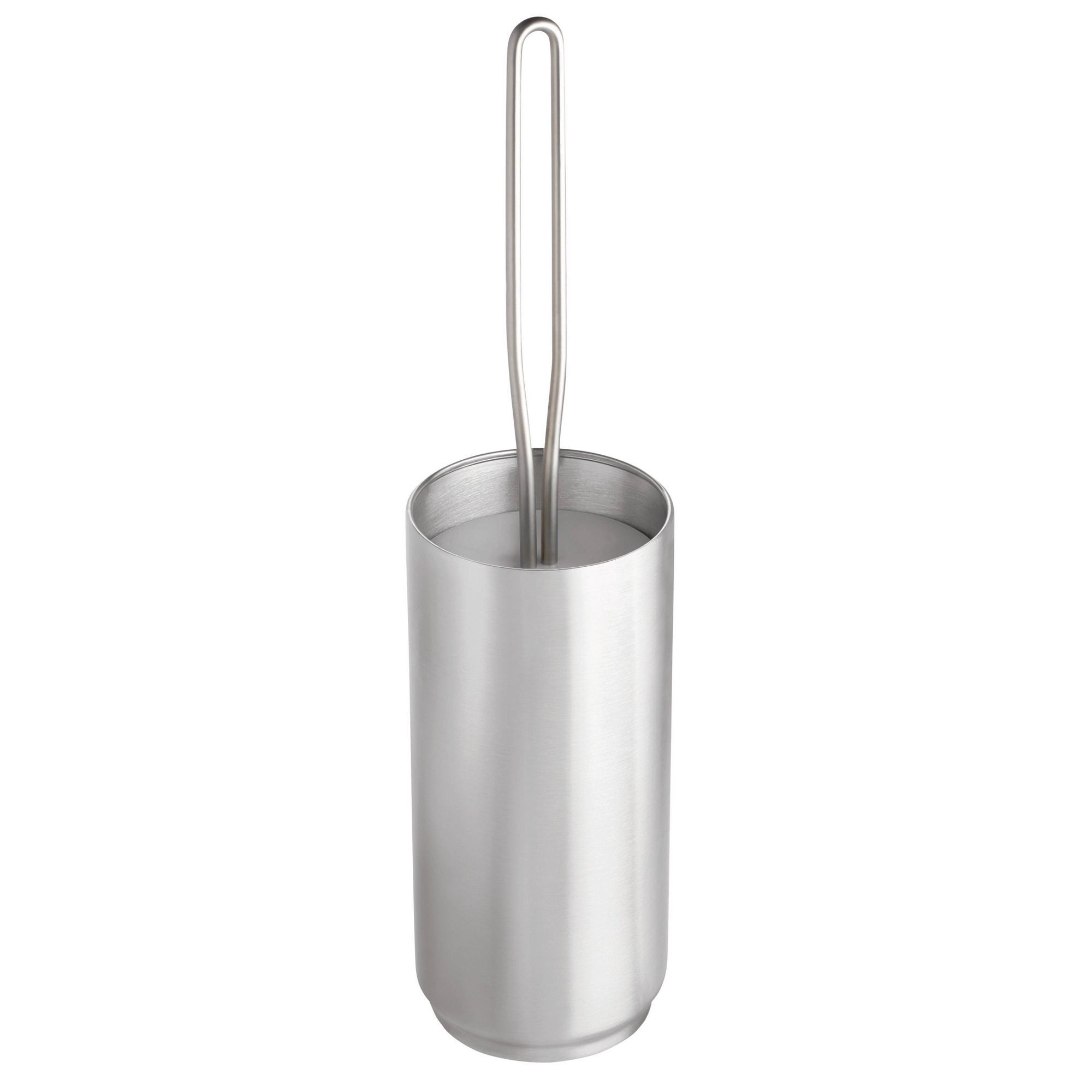 iDESIGN Austin Toilet Bowl Brush and Holder Set Brushed
