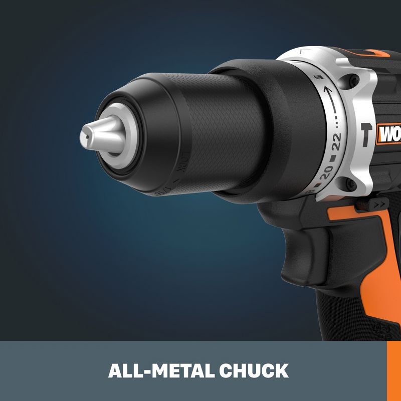 Worx Nitro WX971L  20V Nitro Impact Driver & Hammer Drill Power Share Combo Battery and Charger Included, 5 of 10