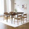 Wooakway 30"H Premium Round Wooden Table - Multi-Purpose Dining Meetings and Social Events with Sturdy Four Legs Base Black/Walnut/Natural Wood - 2 of 4