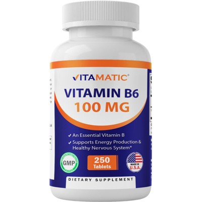 Vitamin B6 100 mg - 250 Tablets