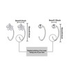 Elegant Earrings Hoops and Studs Luxurious Pure Silver Earring Set Five Pairs of Minimalist Earrings for Women - 3 of 4
