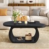 XINGHANZHENXUAN Modern Cloud Coffee Table, Irregular End Table with Curved Legs, Accent Table for Living Room, Apartment - 3 of 4