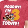 Girls' - Disney - Hooray I'm 3 Today Short Sleeve Graphic T-Shirt - 2 of 4