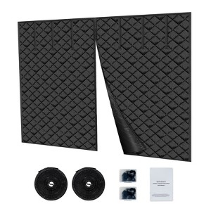 VEVOR Garage Door Screen for Winter, 10x8FT, Garage Door Insulation Kit, Magnetic Thermal Insulated Door Curtain with 300D Oxford Fabric, Black - 1 of 4
