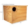 JCs Wildlife Barn Owl Nesting Box Large House Crafted in USA - Exterior Grade Treated Plywood - Mounting Hardware and Pine Shavings Included - - 3 of 4