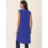 Seta T Women's High Low Hem Sleeveless Crew Neck Dressy Casual Shirts - 4 of 4