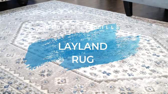 Contemporary Abstract Washable Indoor Area Rug by Blue Nile Mills, 2 of 8, play video