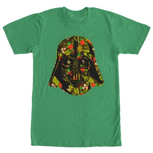 Men's Star Wars Hawaiian Print Darth Vader Helmet T-Shirt - Kelly Green -  Small