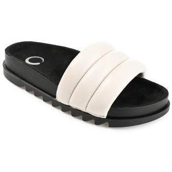 Journee Collection Womens Lazro Tru Comfort Foam Slide Flat Sandals
