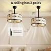 POWLIG 20-in Farmhouse Boho Caged Ceiling Fan with Light Included - 3 of 4