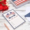 Pipilo Press 36-Pack American Flag Fill-in Invitation with Envelopes for Patriotic Veterans Party, Military Graduation, 5"x7" - 2 of 4