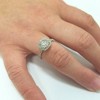 Pompeii3 Platinum 1 ct Diamond Engagement Ring Cushion Halo Ring - Size 7.5 - 4 of 4