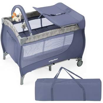 Costway Foldable Baby Playard Portable Playpen Nursery Center w/ Changing Station