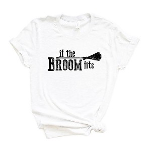 Simply Sage Market Women's If The Broom Fits Short Sleeve Graphic Tee - 1 of 4
