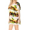 LA LEELA Women's Mini Loose Swimwear Dress Beach Cover Up Beachwear Tunics Swim - 2 of 4